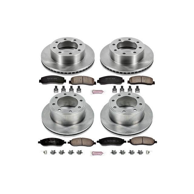 POWERSTOP Autospecialty KOE1782 Front and Rear Replacement Brake Kit-OE Brake Rotors & Ceramic Brake Pads For 2005 2006 Ford F250 F350