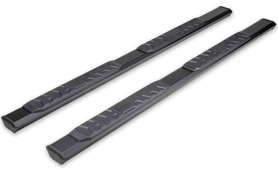 TrailFX Nerf Bar 2024-2025 Fits Toyota Tacoma Double Cab Hexagonal Straight, with Step Pads Rocker Panel Mount Powder Coated Aluminum with Plastic End Caps Bracket Covers TrailFX AL4024B
