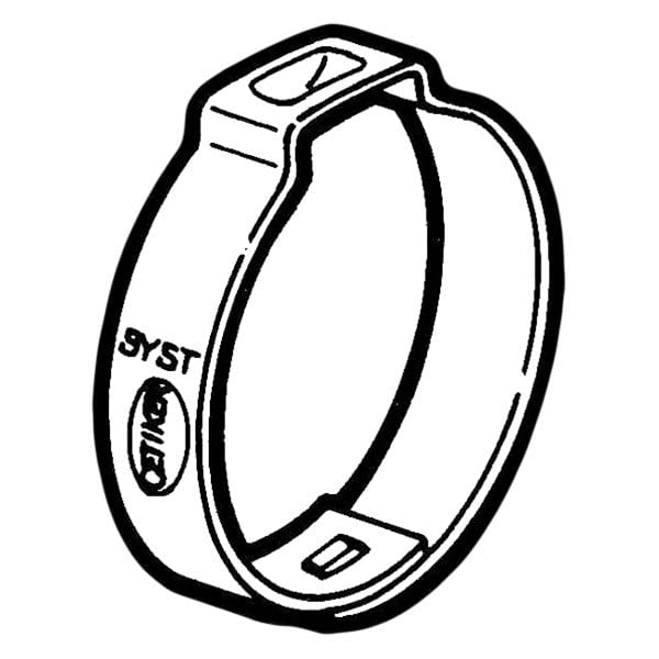 Oetiker T-H Marine Stainless Steel Stepless Ear Hose Clamps - OETIKER CLAMPS-100/BAG - 12 0-14 5 mm (16700013)