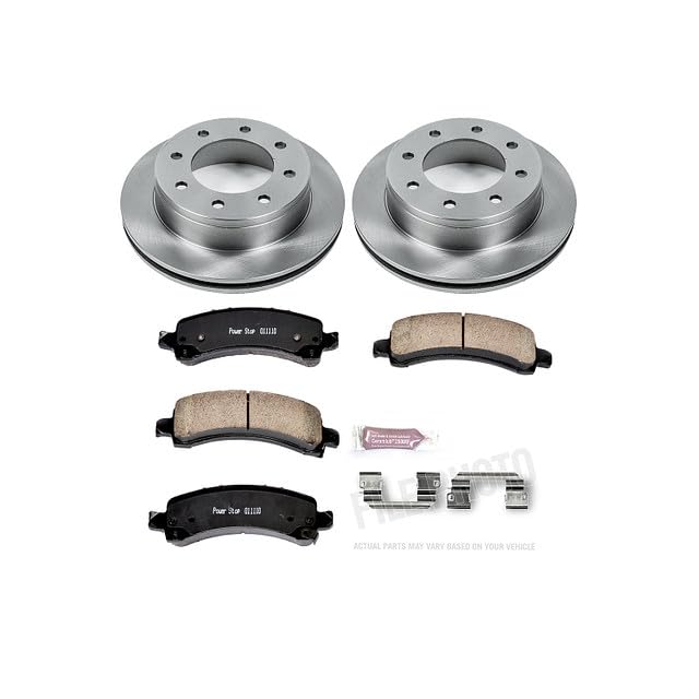 Power Stop KOE2039 Rear Replacement Brake Kit-OE Brake Rotors & Ceramic Brake Pads For Chevrolet Express 2500, Chevrolet Express 3500, GMC Savana 2500, GMC Savana 3500 [Model Specific]