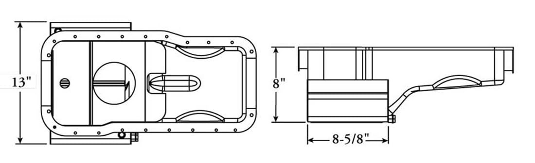 Oil Pan Moroso 20507 for Ford 351W Engines