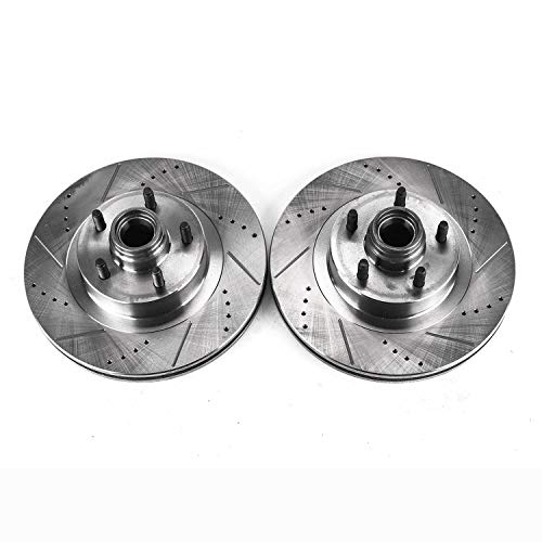 Power Stop Front AR8585XPR Drilled & Slotted Rotor Pair For Ford Explorer Sport 2001-2003, Ford Explorer Sport Trac 2001-2005 [Model Specific]