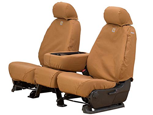 Covercraft Custom Carhartt SeatSaver Seat Covers | SSC8490CAGY | 2nd Row 60/40 Bench Seat | for 2019-2021 Ford F-150 Crew Cab | Gravel