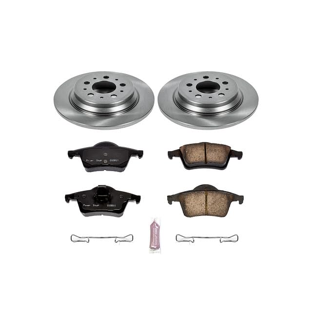 Power Stop KOE5194 Rear Replacement Brake Kit-OE Brake Rotors & Ceramic Brake Pads For Volvo S70 1999-2000 | Volvo V70 1999-2000 [Vehicle Specific]