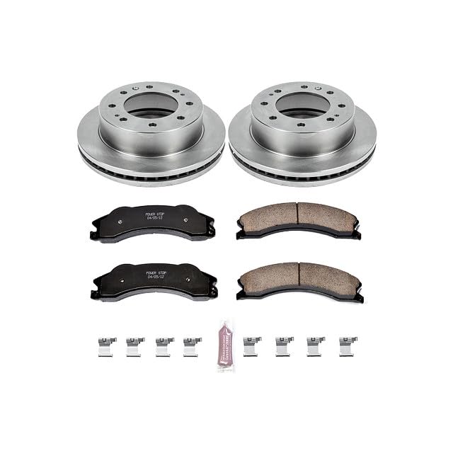 Power Stop Autospecialty KOE5559 Front Replacement Brake Kit-OE Brake Rotors & Ceramic Brake Pads For Chevy Silverado 2500, Chevy Silverado 3500, GMC Sierra 2500, GMC Sierra 350 [Model Specific]