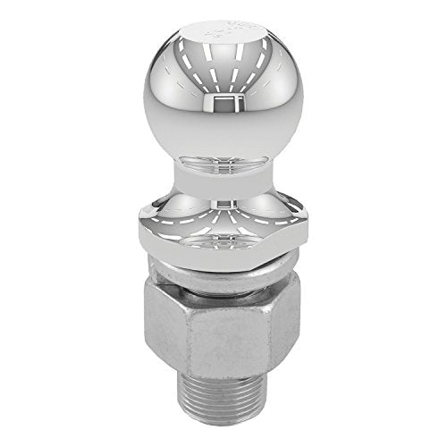 CURT Chrome Trailer Hitch Ball 40069, 10,000 lbs, 2-Inch Diameter, 1-1/4 x 2-5/8-Inch Shank