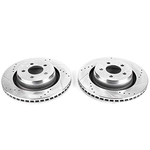 Power Stop Front AR83085XPR Drilled and Slotted Rotor Pair For Dodge Nitro 2009-2011, Jeep Liberty 2008-2012 [Model Specific]