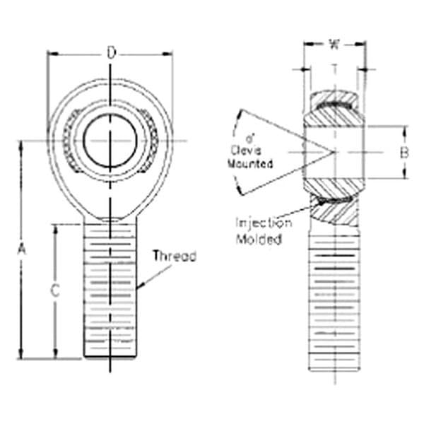 Male QA1 AML-12 Rod End