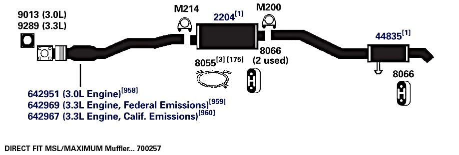 Exhaust Bracket AP Exhaust Products 8055
