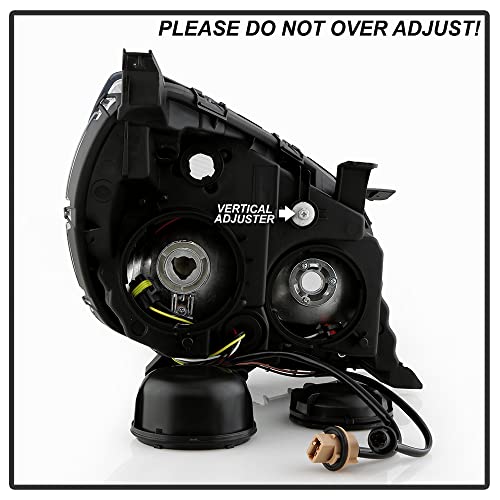 Spyder 2010-2017 Chevy Equinox LS and LT Models only (do not fit LTZ Models) Headlights with Light Bar -Low Beam-H11(Included) ; High Beam-9005(Included) ; Signal-7444NA(Included) - Black