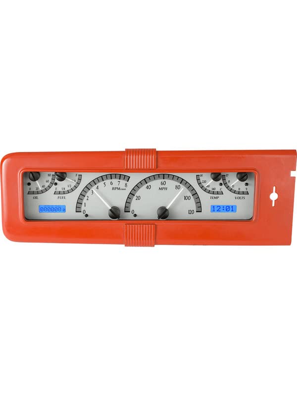 Dakota Digital Analog Dash Gauges System 40 Chevy Car Silver Alloy Blue VHX-40C-S-B