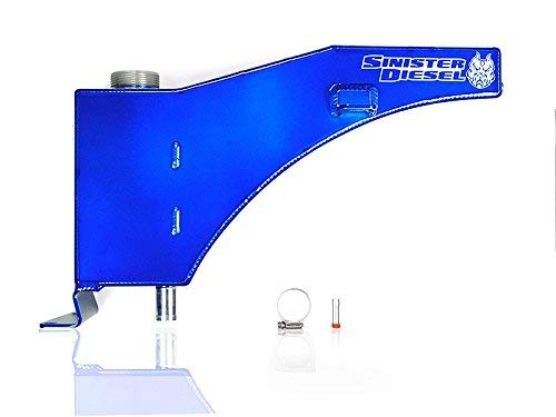 Sinister Diesel Degas Bottle | Blue Degas Bottle for 1999.5-2003 Ford 7.3L, Includes Degas Bottle with Sight Glass and All Installation Hardware