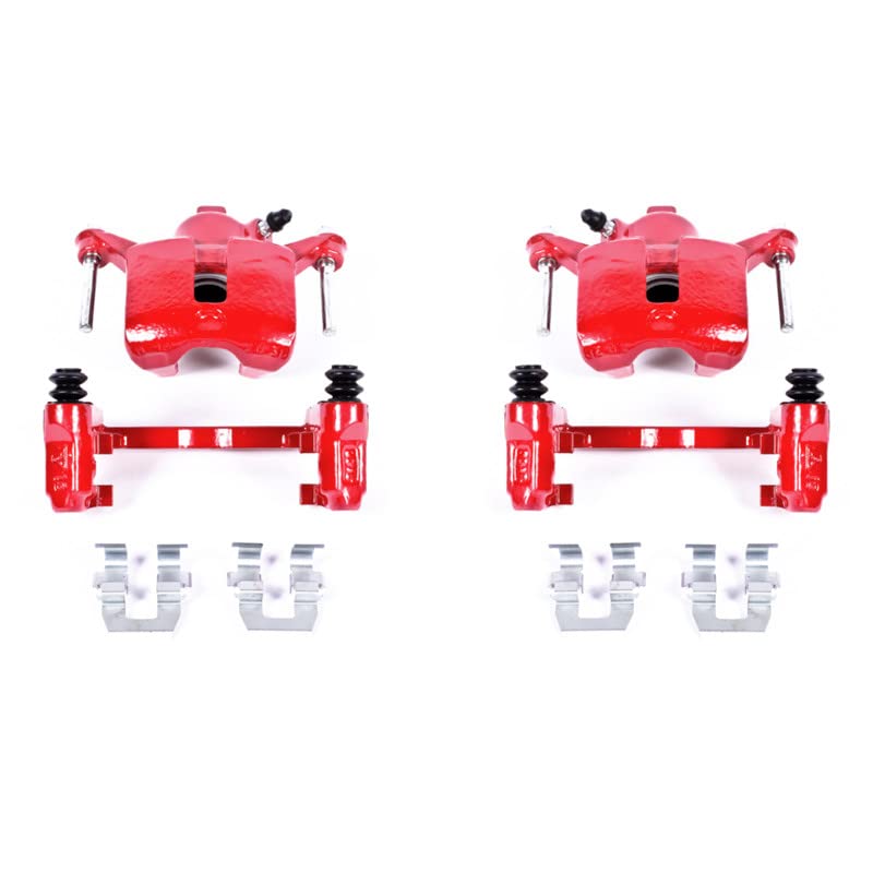 Power Stop Caliper Set for Allure, Century, Lacrosse, Regal, Impala, Monte Carlo, Grand Prix, Olds Intrigue [Model Specific] Rear Pair of High-Temp Red Powder Coated Calipers S4644