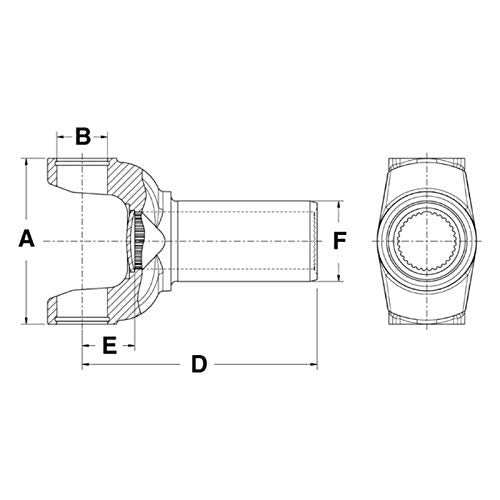 NT2-3-4911HP Neapco Driveshaft Transmission Slip Yoke