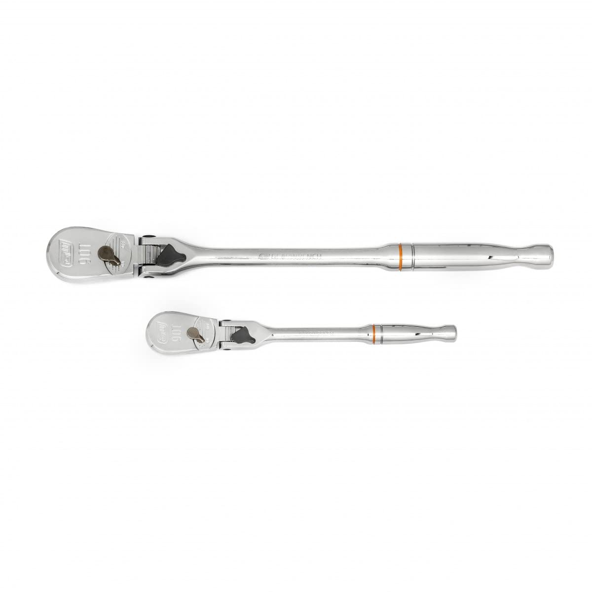 0.25 in. & 0.375 in. Drive GEARWRENCH 329-81274T 90 Tooth Full Polish Locking Flex Head Ratchet Set - 2 Piece