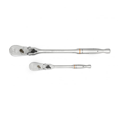0.25 in. & 0.375 in. Drive GEARWRENCH 329-81274T 90 Tooth Full Polish Locking Flex Head Ratchet Set - 2 Piece