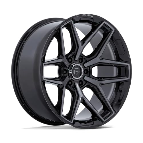 FLUX FUEL OFF-ROAD 17X9 6X5.5 4.53-12mm GLOSS BLACK BRUSHED FACE WITH GRAY TINT - FC854BT17906812N