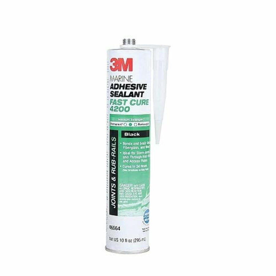 3M(TM) Fast Cure Marine Adhesive Sealant 4200FC Black, 10 fl oz (295 mL) cartridge, 12 per case
