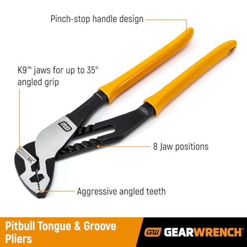 16 Inch GEARWRENCH Straight Jaw Dipped Handle Tongue and Groove Plier - 82166