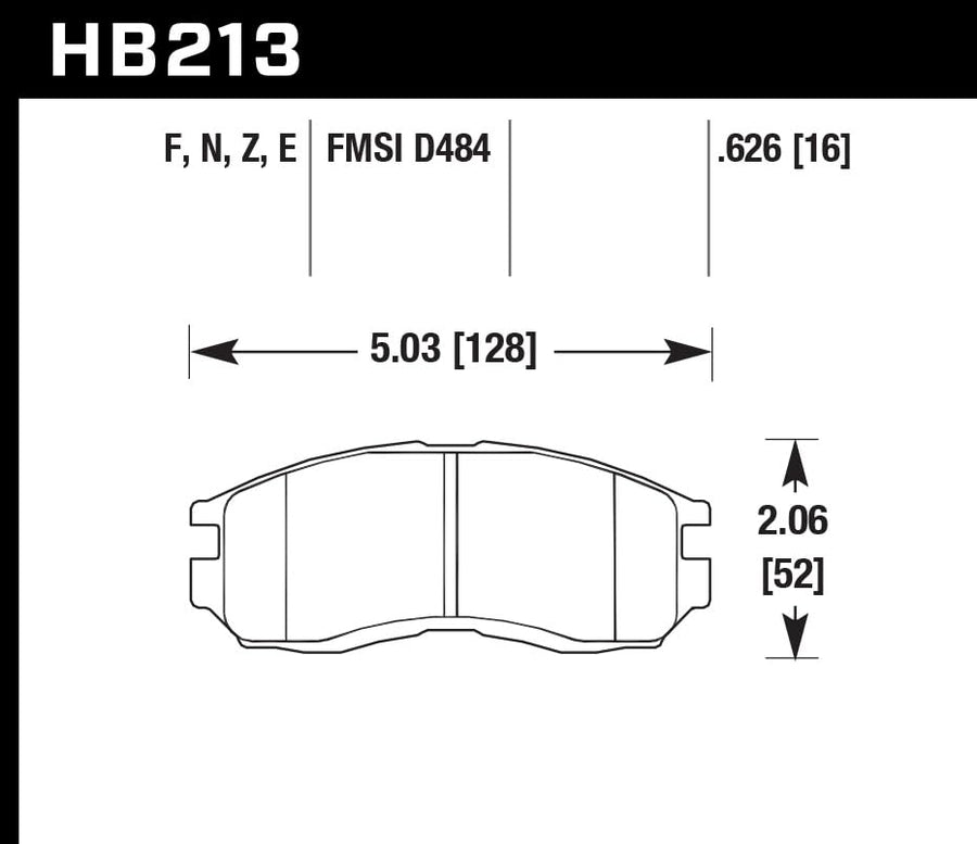 Hawk Performance HPS Performance Street Brake Pads HB213F.626