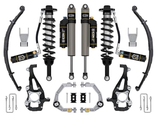 2021-2024 Ford F-150 ICON 4WD, 3.5-4.5" Lift, Stage 4 Suspension System, Billet, CDXS, w/Leaf Packs