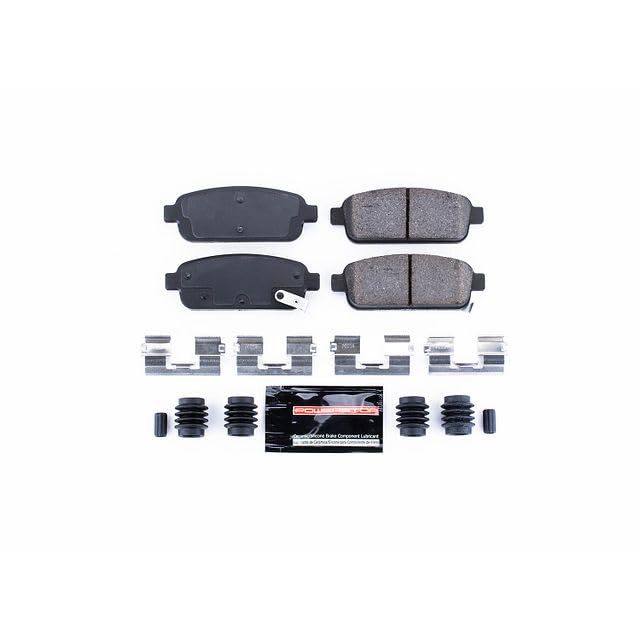 Power Stop Z23-1468 Z23 Sport Carbon Fiber Infused Rear Ceramic Brake Pads with Hardware For Cascada, Encore, Verano, Cadillac ELR, Cruze, Cruze Limi, Orlando, Sonic, Trax, Volt [Model Specific]