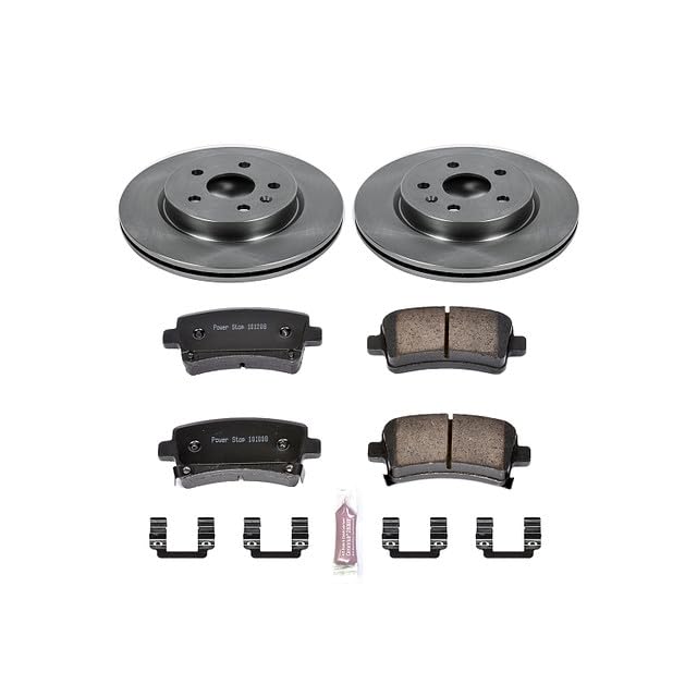 Power Stop KOE5547 Rear Replacement Brake Kit-OE Brake Rotors & Ceramic Brake Pads For All, LaCrosse, Regal, Cadillac XTS, Impala, Malibu, Saab 9-5 [Model Specific]