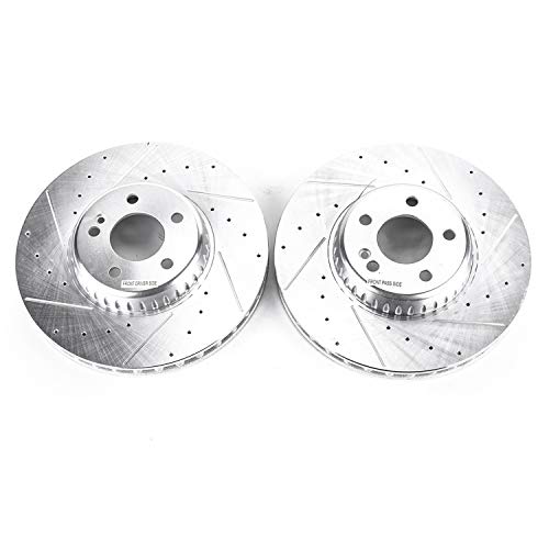 Power Stop EBR1604XPR Evolution Performance Front Drilled, Slotted & Plated Brake Rotor Pair For Mercedes-Benz C300 2015-2022, Mercedes-Benz E300 2017-2019 [Model Specific]