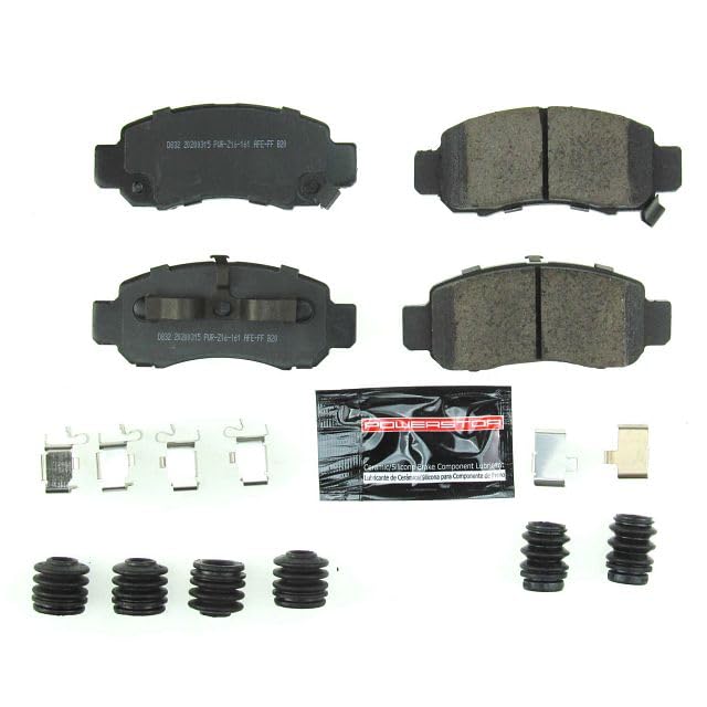 Power Stop Z23-832 Z23 Evolution Sport Carbon Fiber Infused Ceramic Brake Pads with Hardware For Honda Insight 2000-2006 [Model Specific]