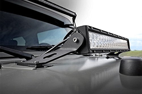 20" Rough Country Hood LED Brackets for 2007-2018 Jeep Wrangler JK - 70533