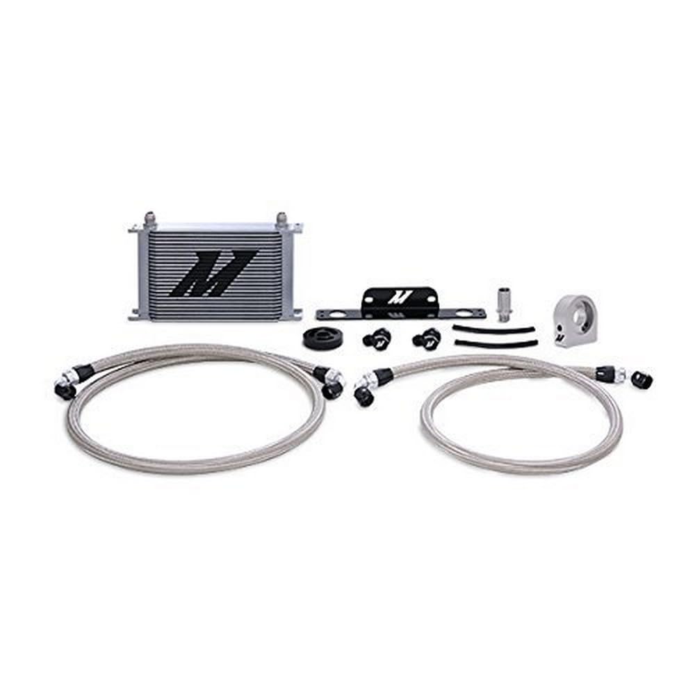 Mishimoto Oil Cooler Kit MMOC-CSS-10SL Non-Low Temp Thermostatic Fits Chevrolet Camaro SS 2010-2015 Silver