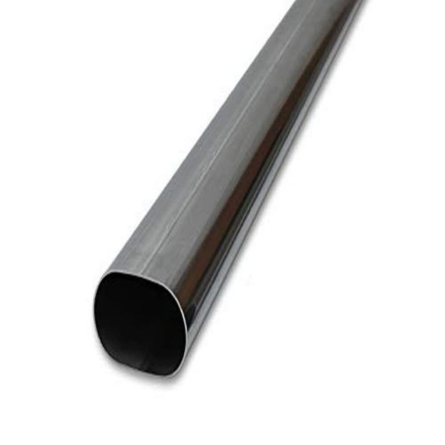 Power Vibrant Performance 13182 Tubing, Straight, 304 Stainless Steel, Natural, 16 gauge, Nominal 3.00 in. Oval, 5 ft. Overall Length.