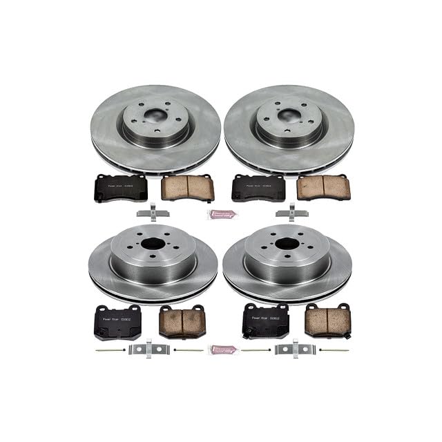 Power Stop Autospecialty KOE2896 Front and Rear Replacement Brake Kit-OE Brake Rotors & Ceramic Brake Pads For Subaru Impreza 2005-2007 [Model Specific]