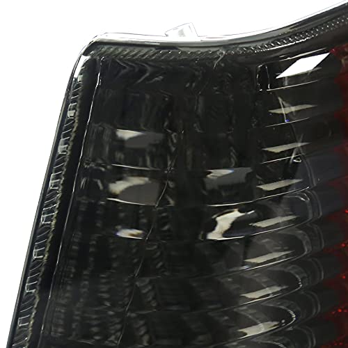 Smoke Headlights + Bumper Lights + Corner Lamps SPEC-D TUNING Compatible with 1993-1996 Jeep Grand Cherokee, Left + Right Pair Headlamps Assembly