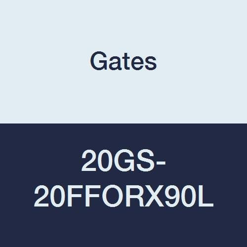 GlobalSpiral Couplings Gates 20GS-20FFORX90L, Female Flat-Face O-Ring Swivel, Zinc Plated Carbon Steel, 6.77", 90° Bent Tube, 1" ID