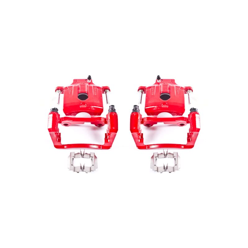 Power Stop S4804 Rear Pair of High-Temp Red Powder Coated Calipers for Rainier, SSR, Trailblazer, Trailblazer EXT, Envoy, Envoy XL, Envoy XUV, Ascender, Olds Bravada, Saab 9-7x [Model Specific]