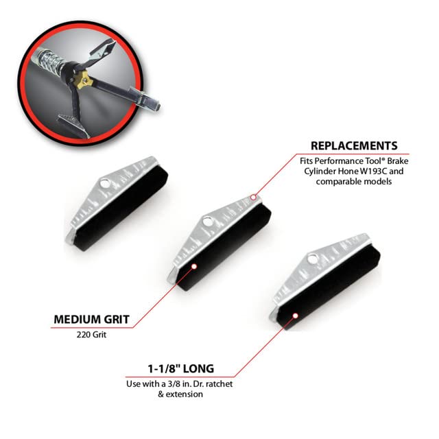W199C Performance Tool 3pc Replacement Stone Set for Performance Tool item W193C