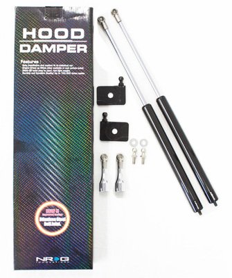 Hood Damper Kit NRG Innovations for Carbon Fiber Hood - Compatible With Honda Civic 1992-1995 - Part # HD-100CF