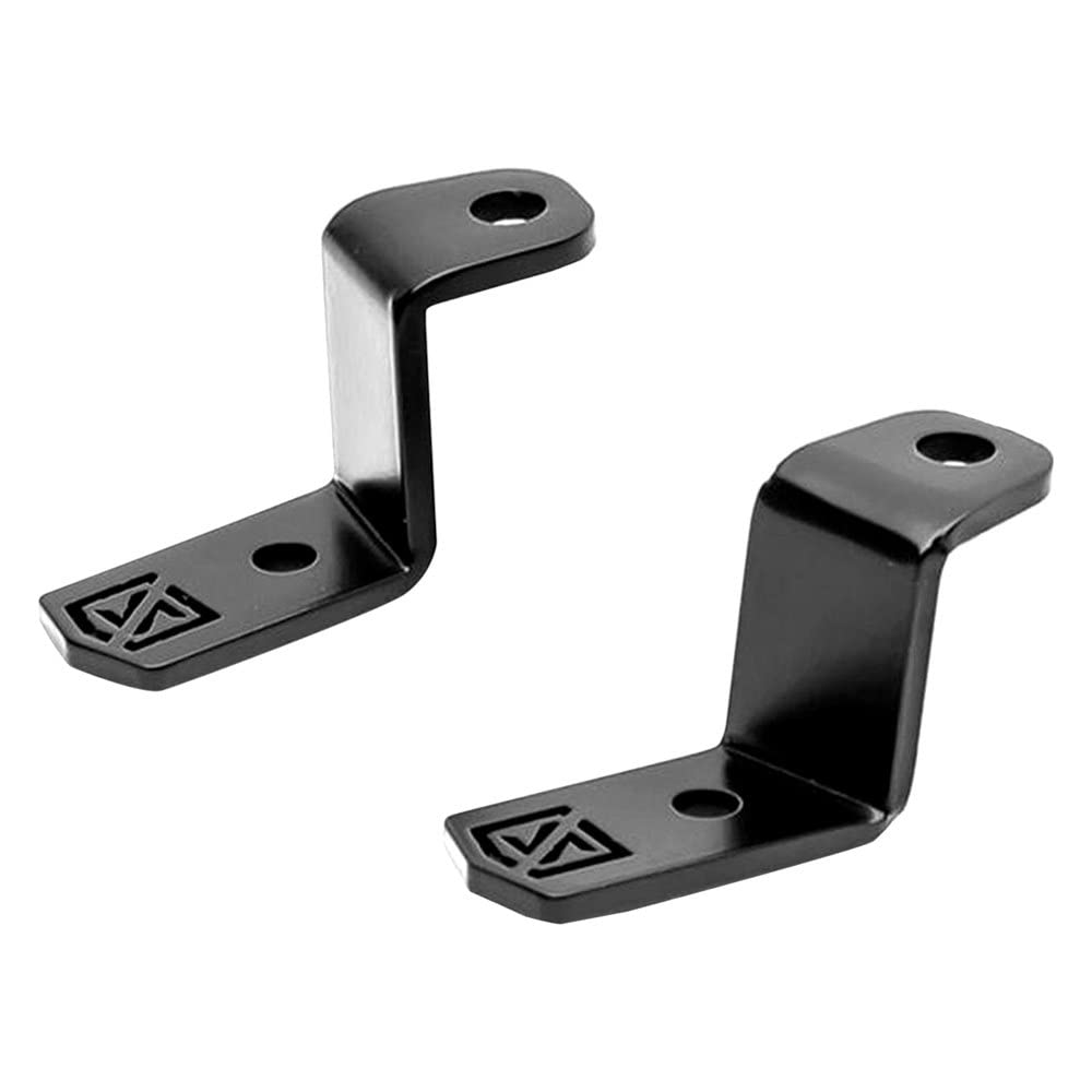 ZROADZ LED Mounting Bracket Ditch Hood Hinge - Compatible with Ford 2018-2020 F150 - to Mount (2) 3 Inch LED Pod Lights - Mild Steel Gloss Black - Bolt-On Easy Installation - PN #Z365711