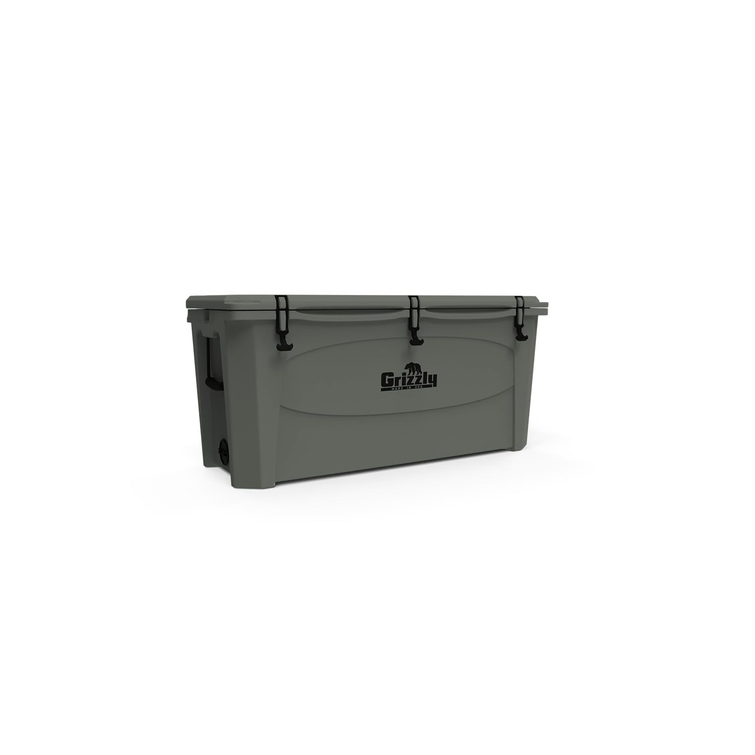 165 Cooler Grizzly | 165 qt Ice Chest Durable Rotomolded Insulated | Made in USA | Warranty for Life | for Beach Boat Camping Fishing Hunting | G165 | Lunar Green