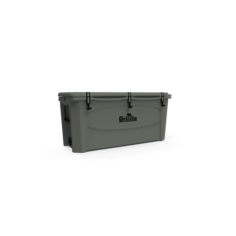 165 Cooler Grizzly | 165 qt Ice Chest Durable Rotomolded Insulated | Made in USA | Warranty for Life | for Beach Boat Camping Fishing Hunting | G165 | Lunar Green