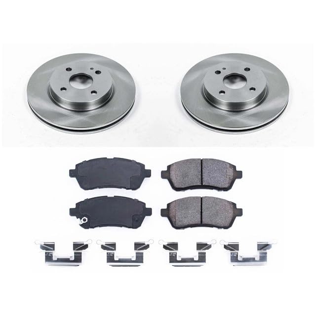 Power Stop KOE6344 Front Replacement Brake Kit-OE Brake Rotors & Ceramic Brake Pads For Mazda 2 2011-2014 [Model Specific]