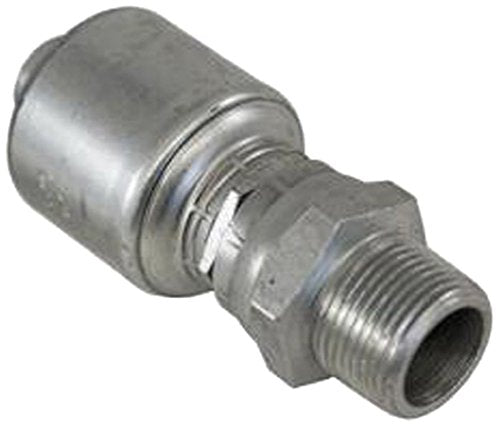 MegaCrimp Gates 12G-8MPX XBULK Couplings, Male Pipe Swivel, Zinc Plated Carbon Steel, 3.97", 3/4" ID (Pack of 50)