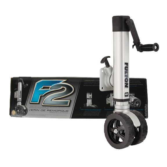 F2 Fulton Marine Trailer Jack, 1,600 lbs. Lift Capacity, Sidewind, Bolt-On Side Mount, 10 Inch Travel