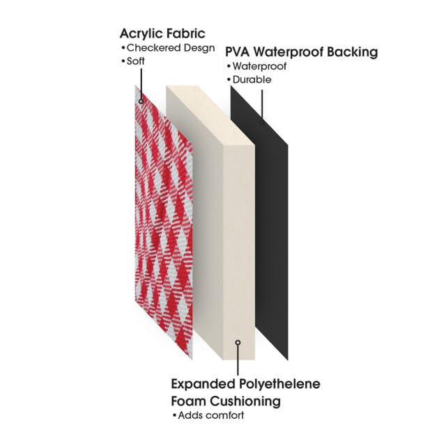 Picnic Blanket Camco 42801 (51" x 59", Red/White)