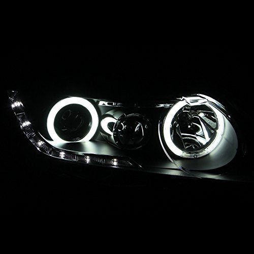 Projector Headlight Set ANZO USA w/CCFL Halo-Black 121454
