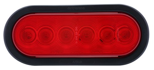 Optronics 6" Oval Sealed LED Tail Light Kit Red Lens STL12RK