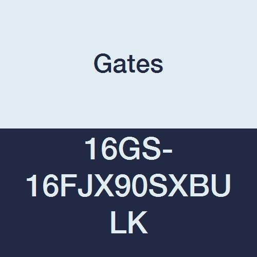 GlobalSpiral Couplings Gates 16GS-16FJX90SXBULK, Female JIC 37° Flare Swivel, Zinc Plated Carbon Steel, 5.67", 90° Bent Tube, 1" ID (Pack of 25)