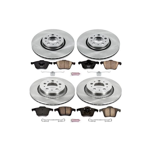 POWERSTOP Autospecialty KOE2835 Front and Rear Replacement Brake Kit-OE Brake Rotors & Ceramic Brake Pads For Volvo XC90 2003-2014 [Model Specific]