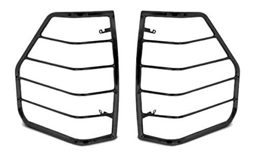 Tail Light Guards Black Black Horse Compatible with 2002-2006 Cadillac Escalade-7CAESA